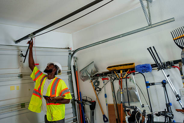 Professional Garage Door Panel Replacement technician working in El Campo, TX